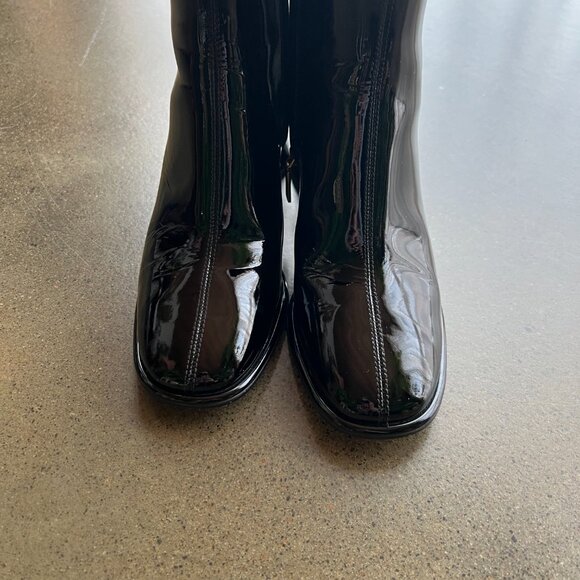 Coach black patent leather Gigi booties. Like new condition. - Picture 3 of 4